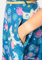 Abbie Nordic Bird Print Dress