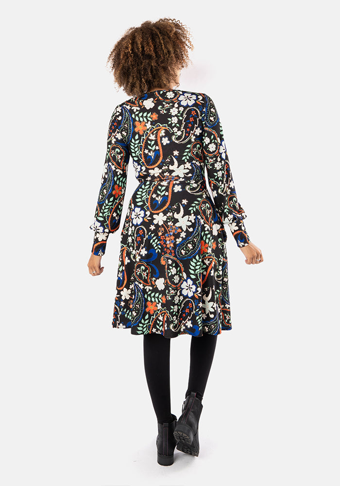 Addis Winter Paisley Print Dress