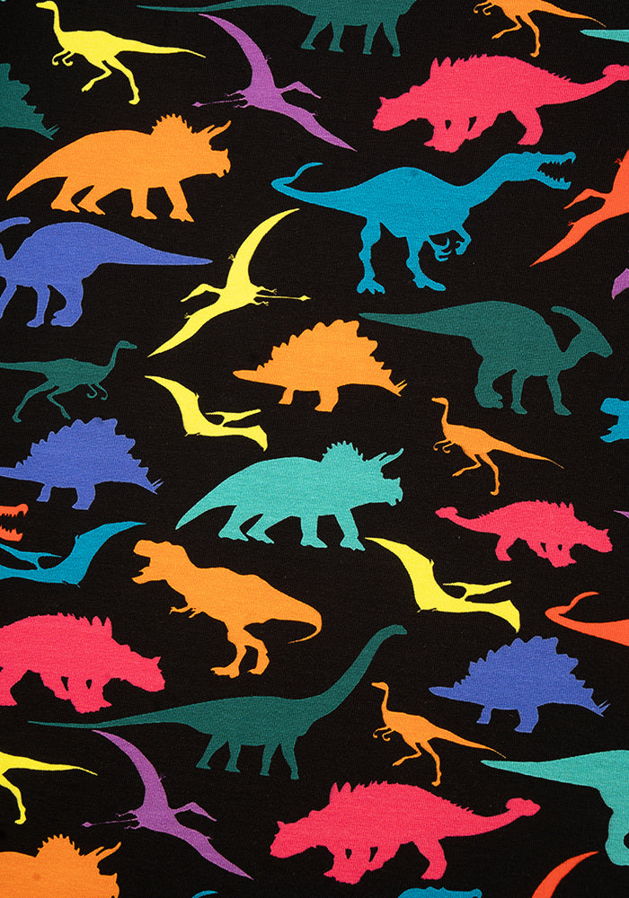 Second angle of Adelphi Multicoloured Dinosaur Print Cotton Midi Dress