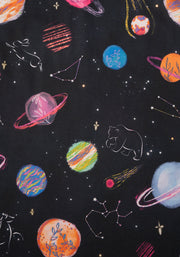 Adhara Pastel Planets Print Midi Dress