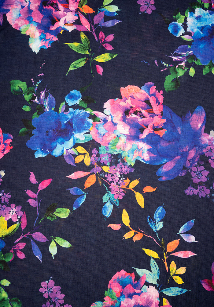 Second angle of Adrianna Large Scale Floral Print Maxi Dress
