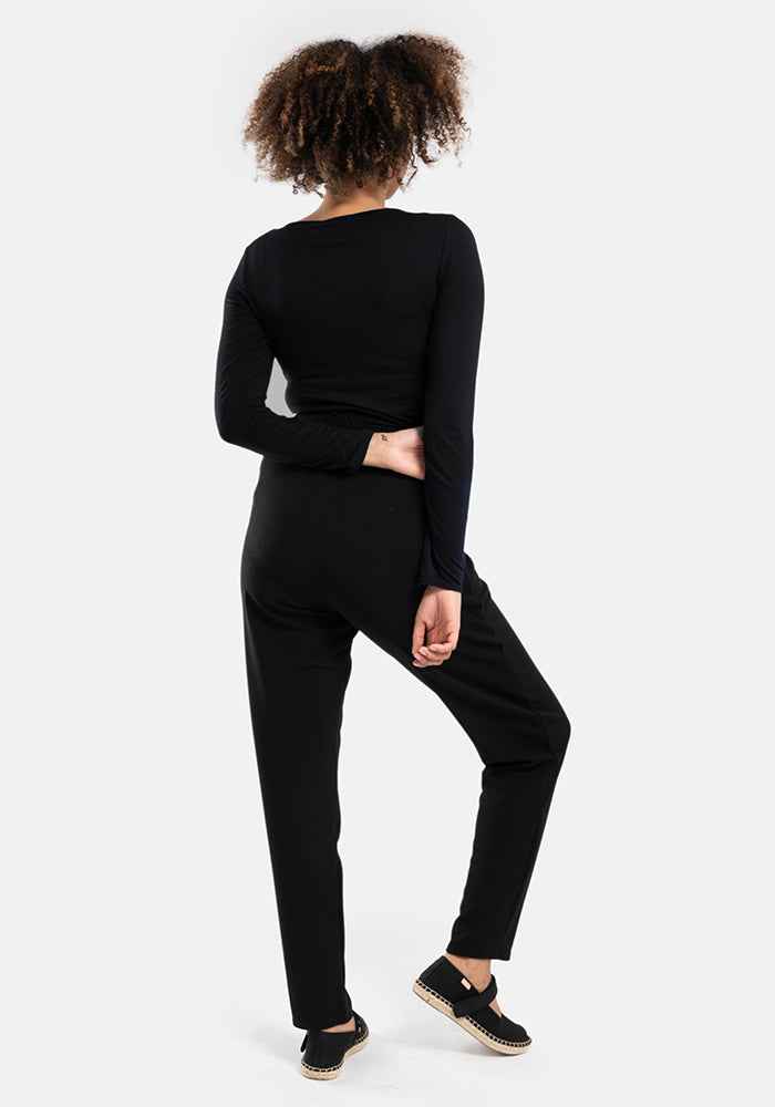 Sixth angle of Aiden Black Popsy Trousers