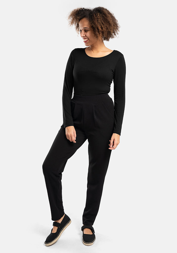 Fifth angle of Aiden Black Popsy Trousers