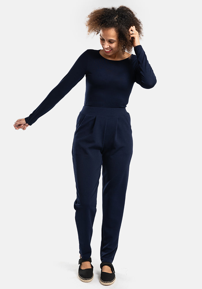 Sixth angle of Aiden Navy Popsy Trousers