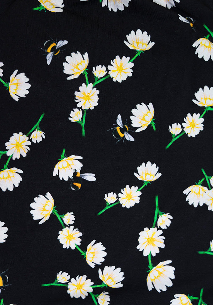 Albie Daisy & Bee Print Cotton Culotte Leg Jumpsuit