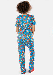 Albion Trailing Strawberry Print Pyjama Set