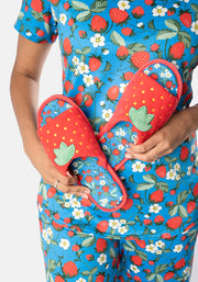 Albion Trailing Strawberry Print Pyjama Set