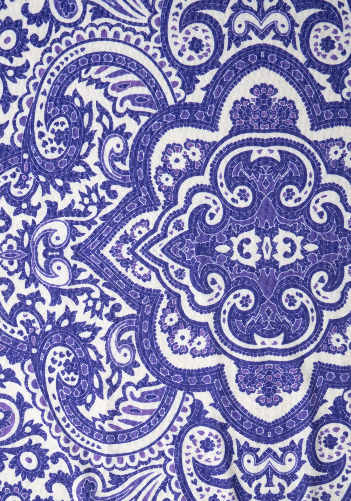 Aleah Purple Tile Print Dress