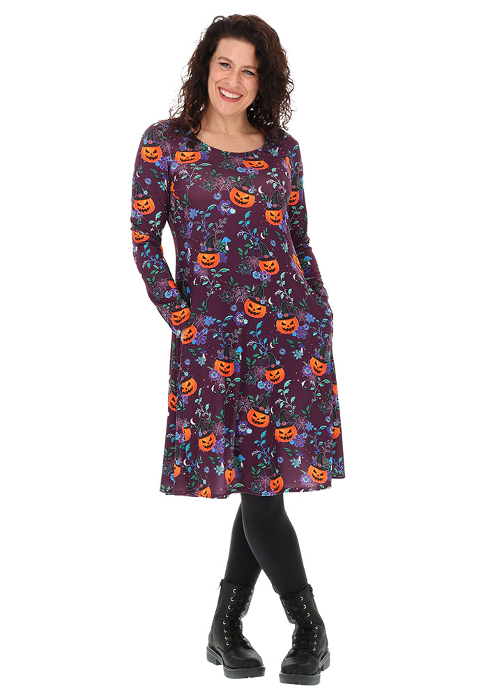 Alecto Witchy Pumpkin Trapeze Dress