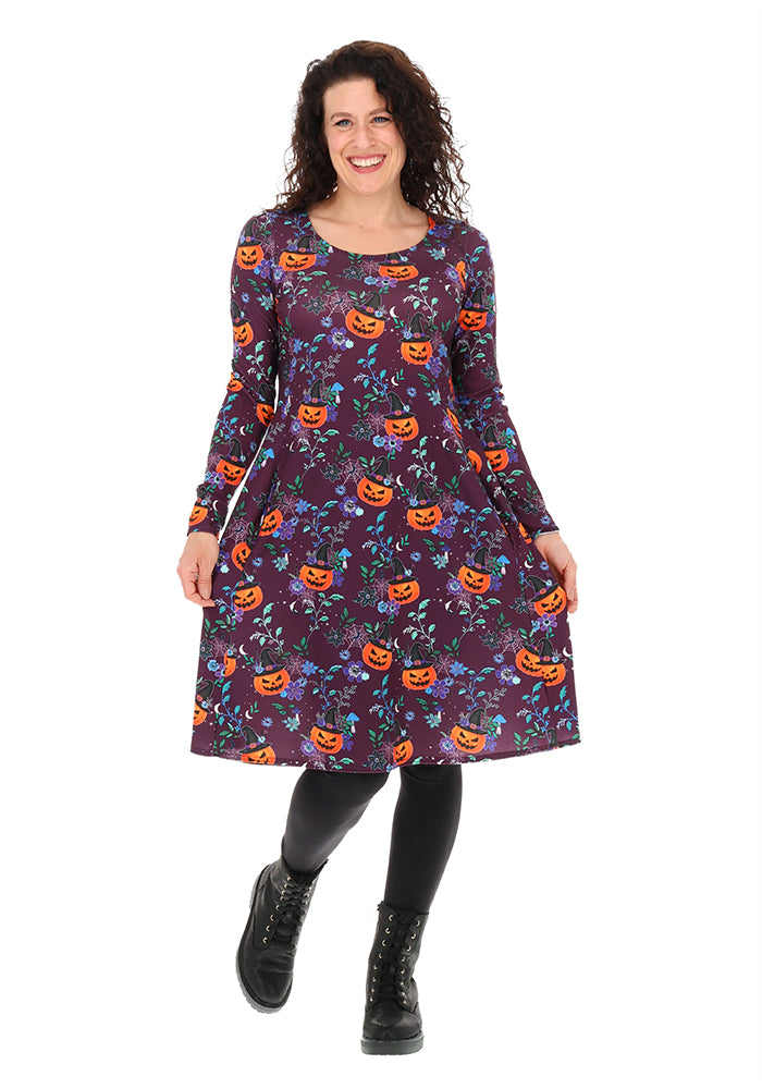Alecto Witchy Pumpkin Trapeze Dress