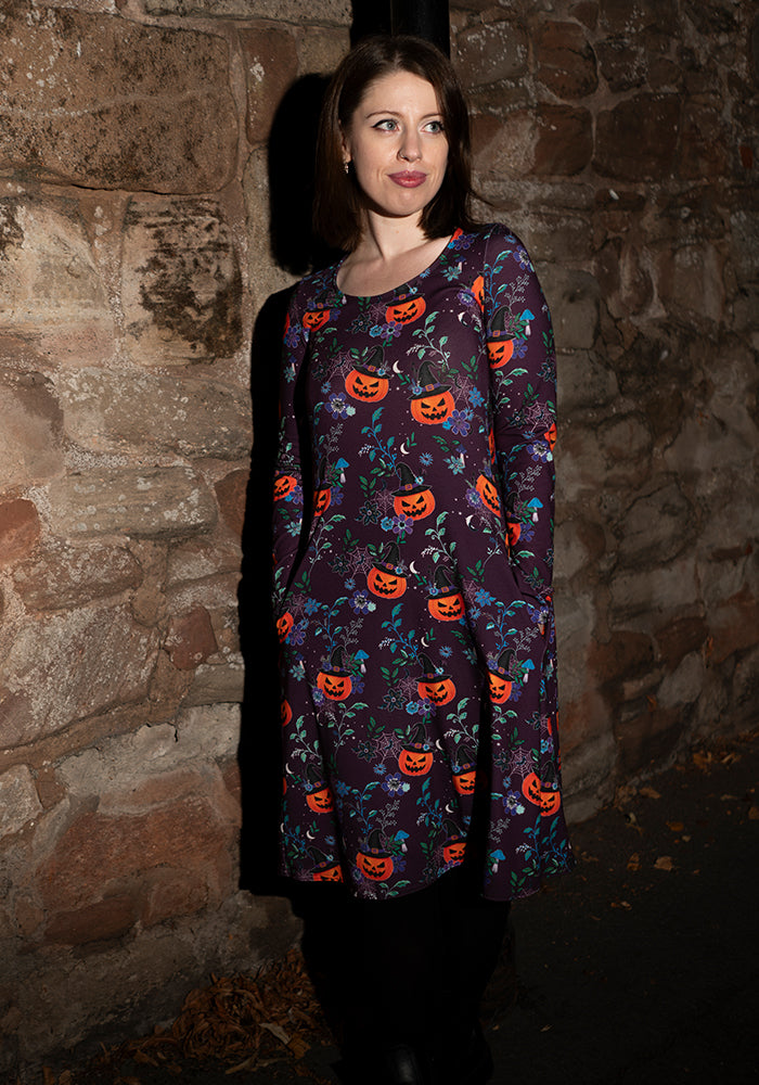 Alecto Witchy Pumpkin Trapeze Dress