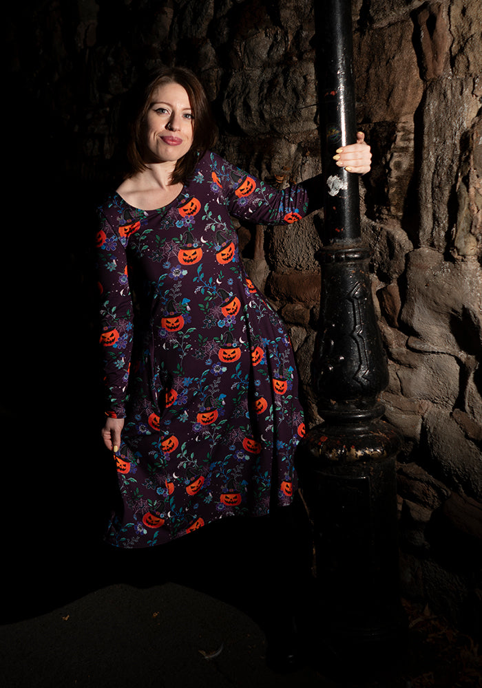 Alecto Witchy Pumpkin Trapeze Dress