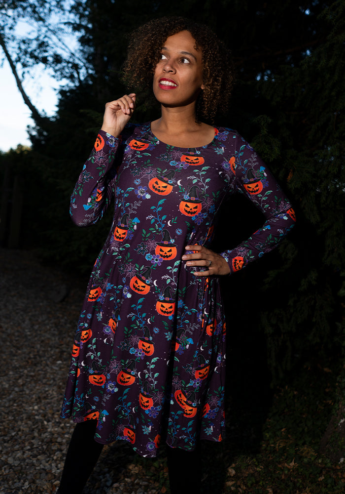 Alecto Witchy Pumpkin Trapeze Dress
