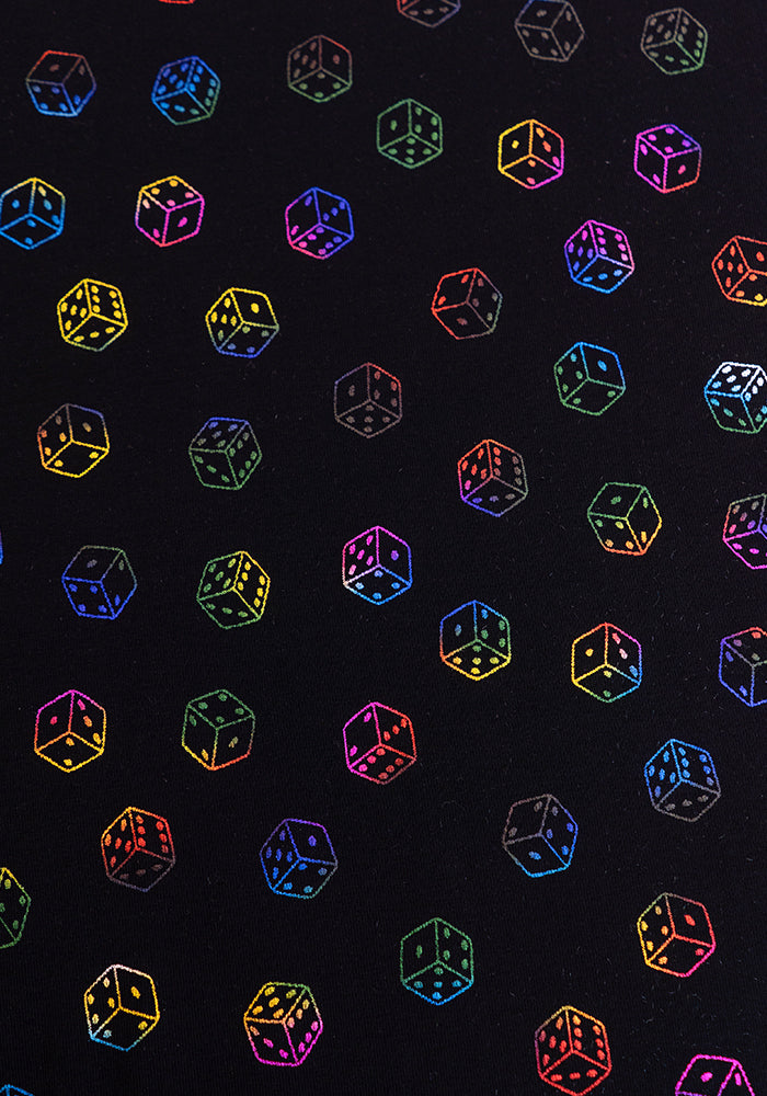 Alouette Rainbow Foil Dice Print Cotton Midi Dress