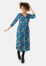 Alvin Robins Print Midi Dress