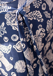 Amalthea Greek Print Midi Dress