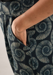 Amari Fossils Print Pull On Wide Leg Culotte Trouser