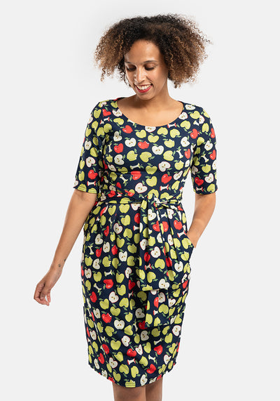 Ana Apple Print Dress