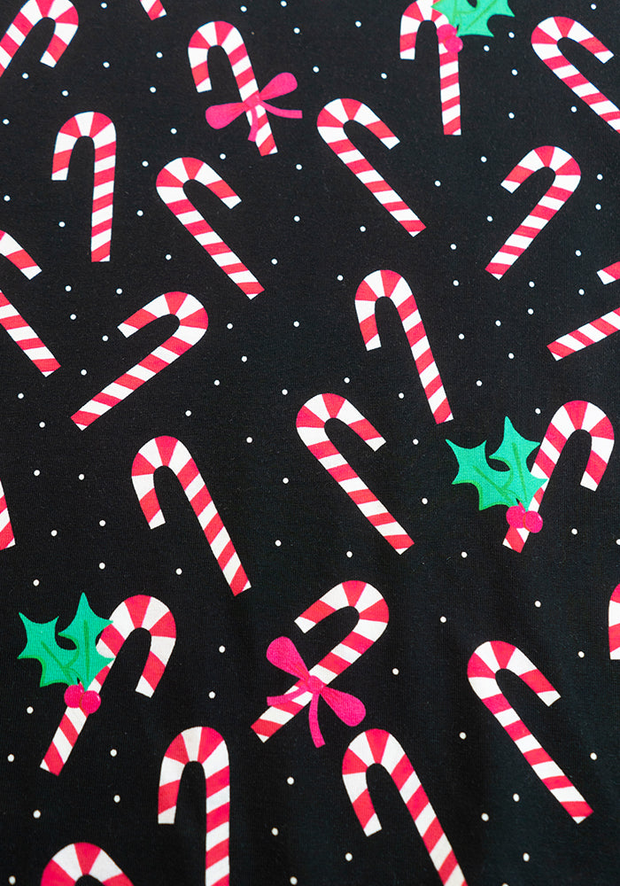 Anatolia Candy Cane Print Cotton Midi Dress