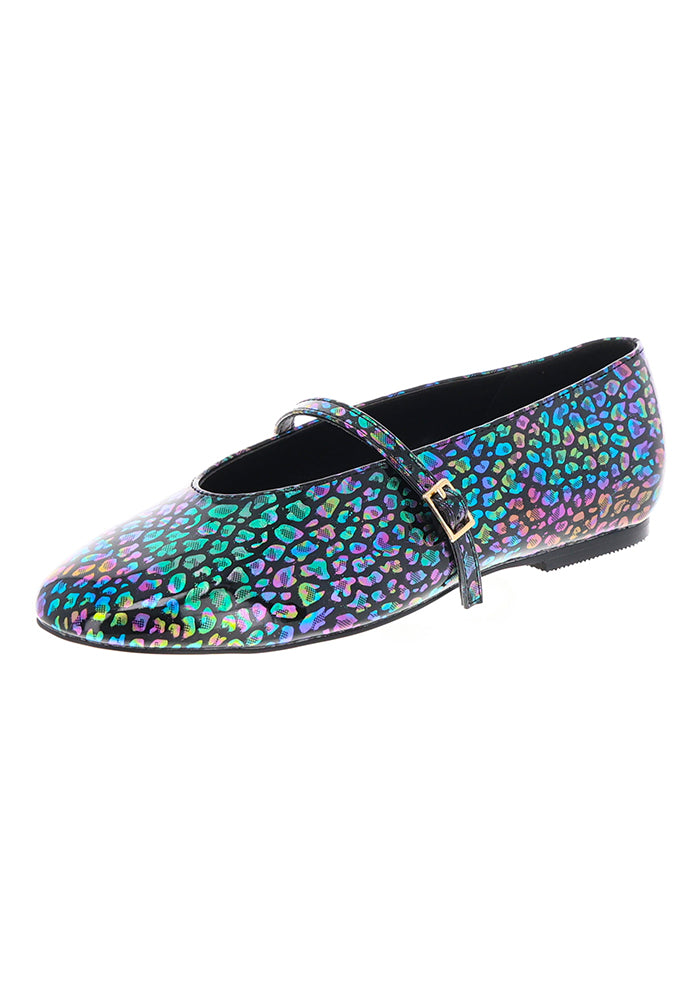 Animal Metallic Rainbow Ballet Pump