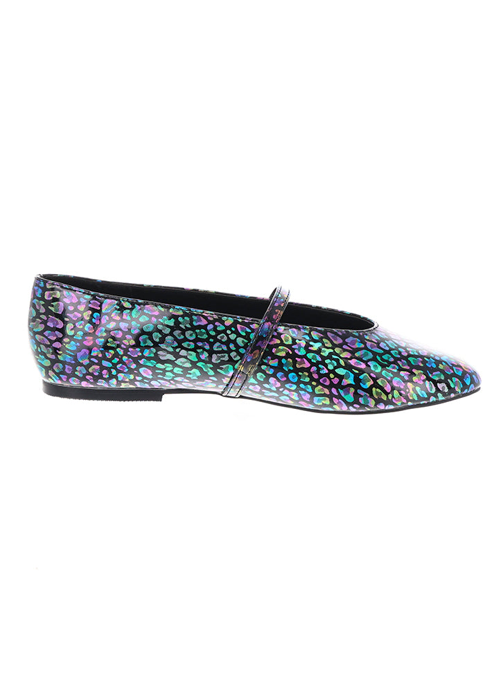 Animal Metallic Rainbow Ballet Pump