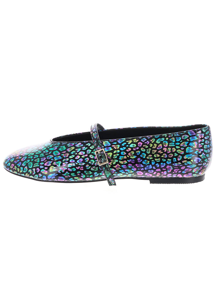 Animal Metallic Rainbow Ballet Pump
