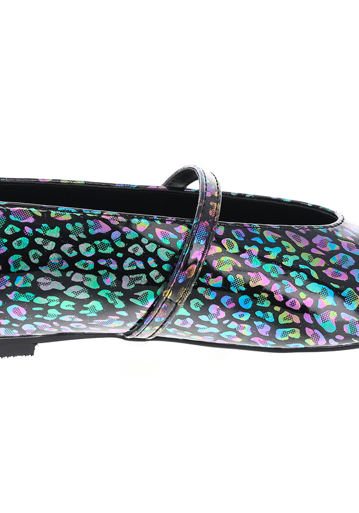 Animal Metallic Rainbow Ballet Pump