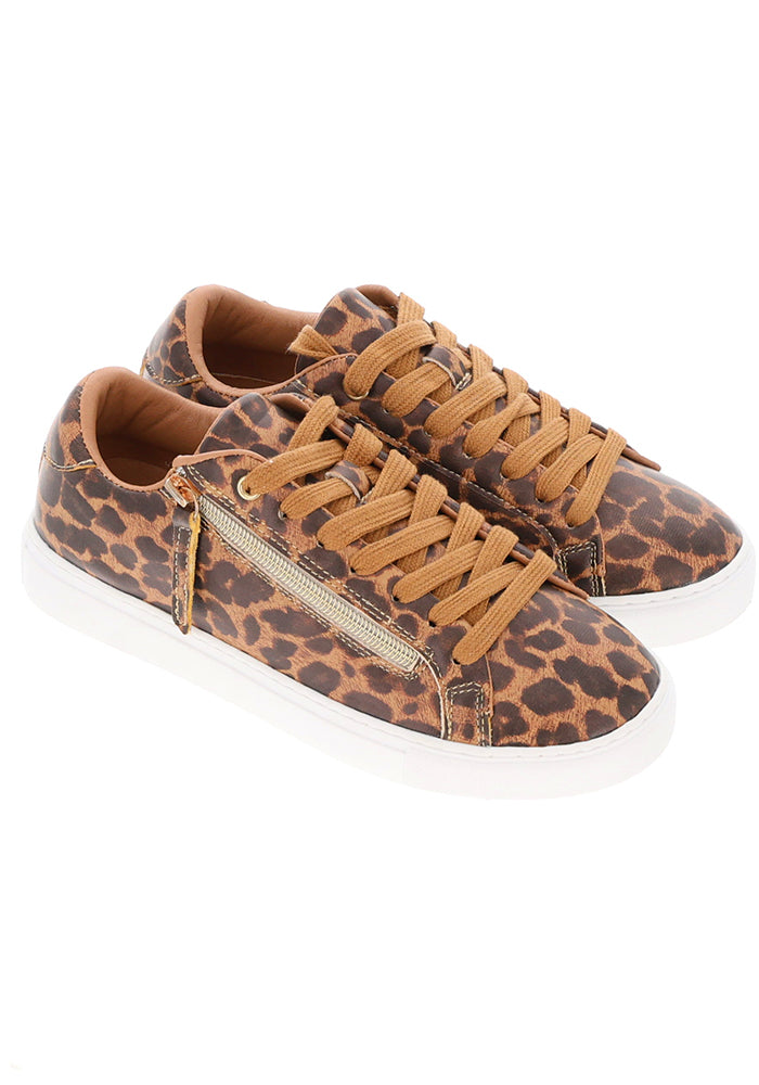 Animal Print Zip Trainers