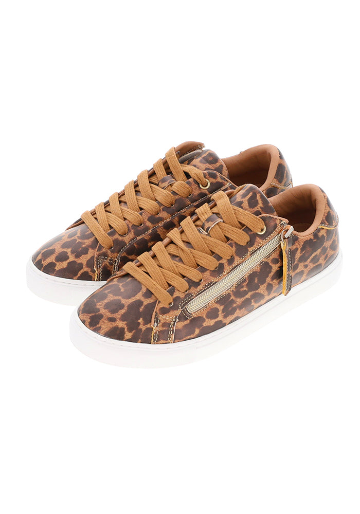 Animal Print Zip Trainers
