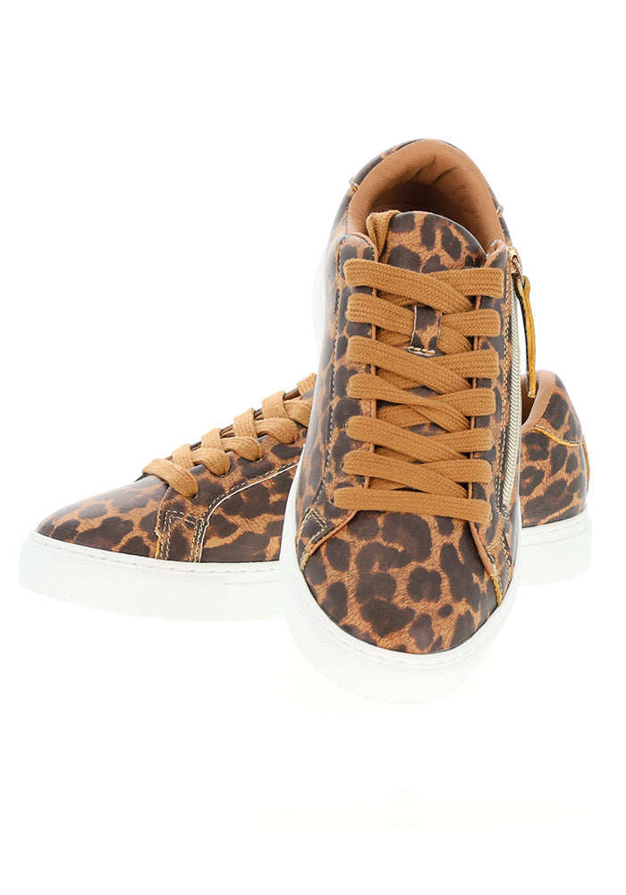 Animal Print Zip Trainers