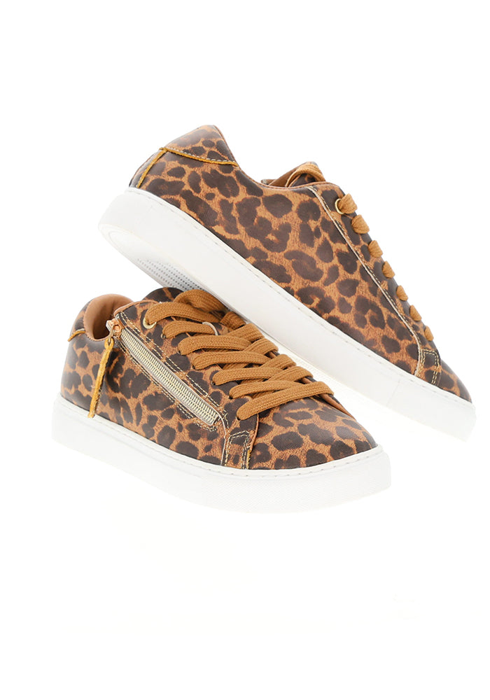 Animal Print Zip Trainers