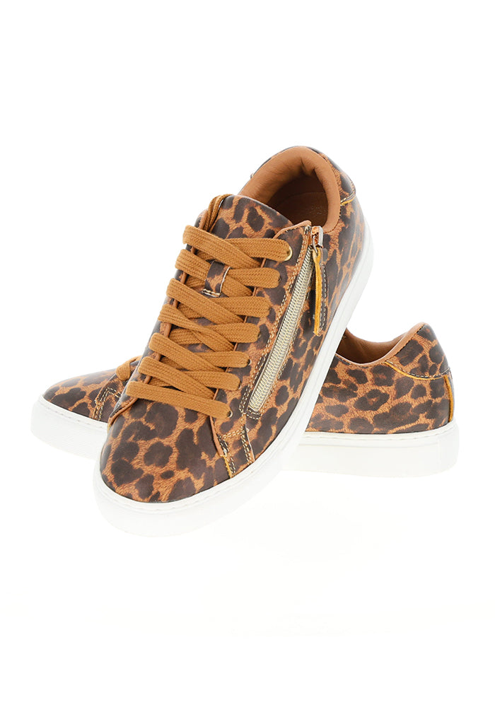 Animal Print Zip Trainers