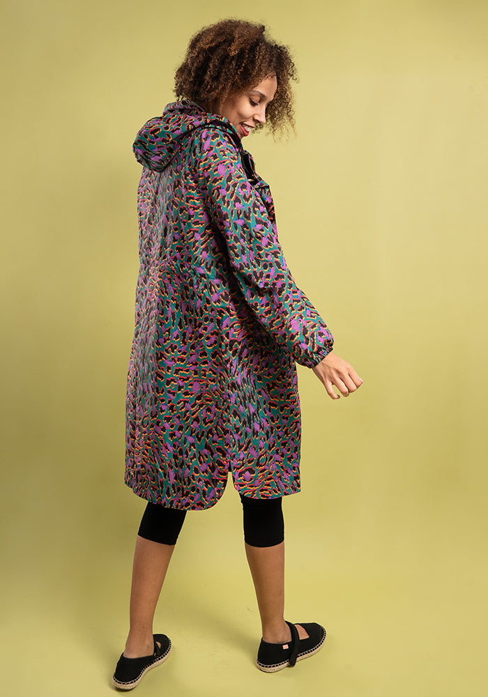 Sixth angle of Multicolour Animal Print Popsy Coat