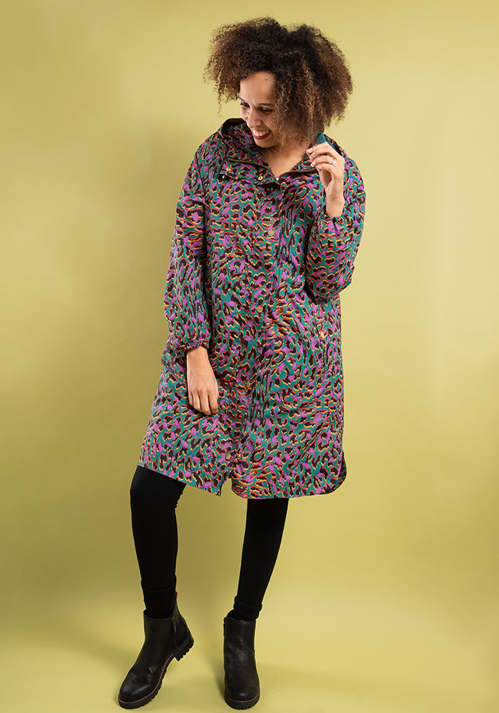 Fifth angle of Multicolour Animal Print Popsy Coat
