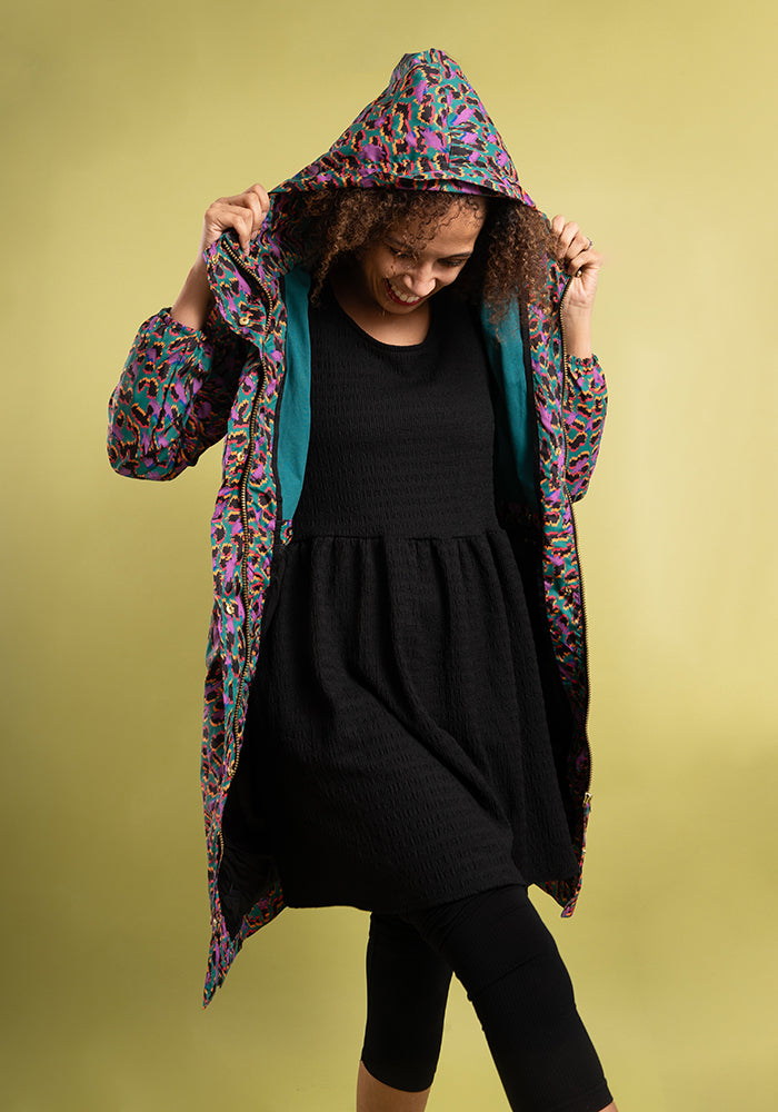 Thirteenth angle of Multicolour Animal Print Popsy Coat