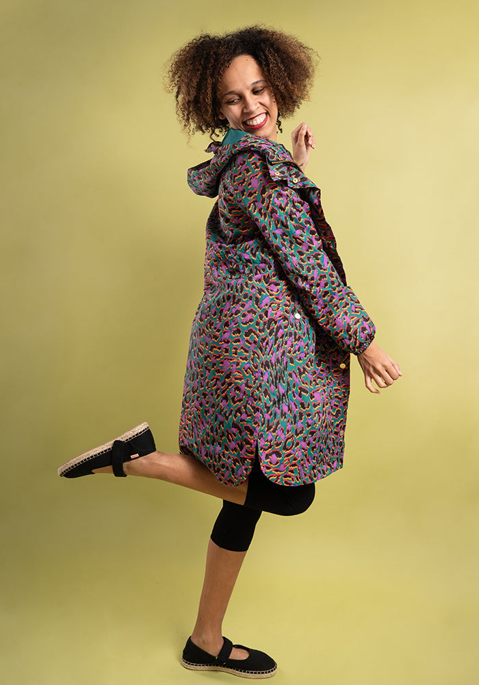 Tenth angle of Multicolour Animal Print Popsy Coat