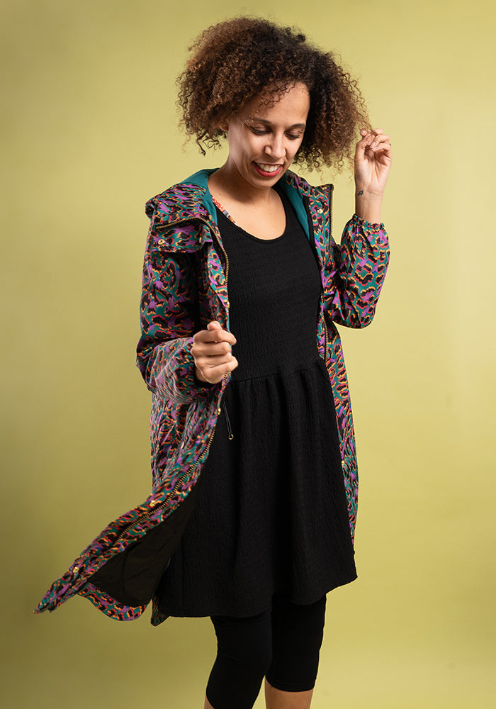Ninth angle of Multicolour Animal Print Popsy Coat