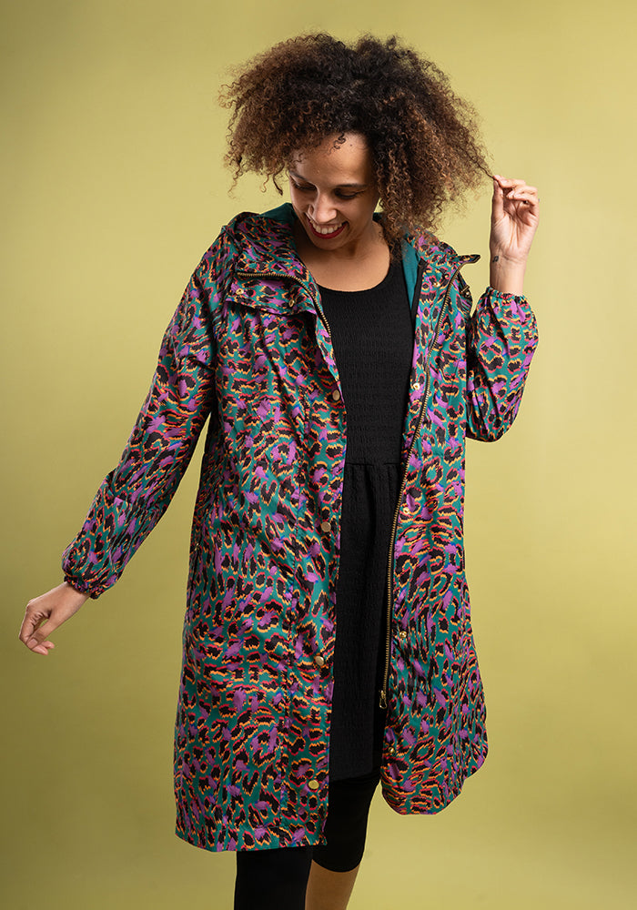 Eighth angle of Multicolour Animal Print Popsy Coat