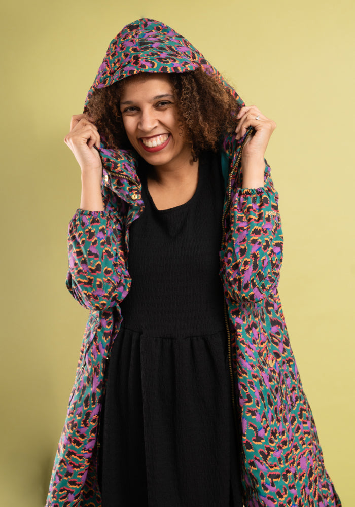 Seventh angle of Multicolour Animal Print Popsy Coat