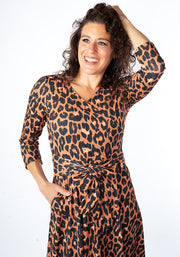 Anouk Natural Animal Print Dress