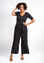 Antares Ditsy Star Print Viscose Jumpsuit