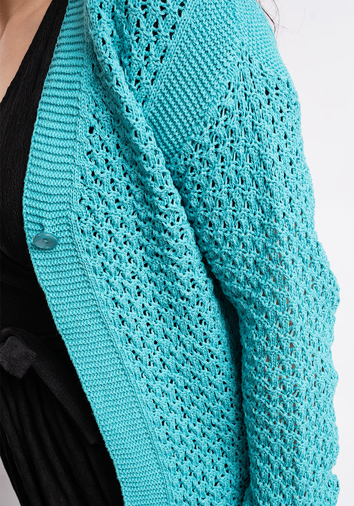 Aqua Open Knit Cardigan