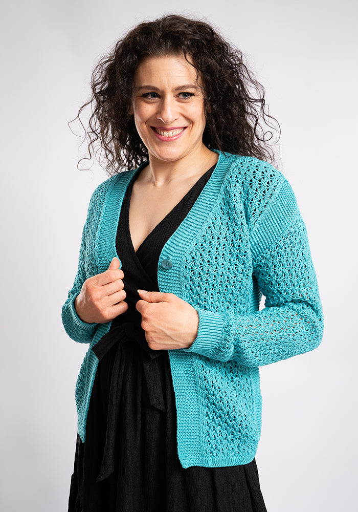 Aqua Open Knit Cardigan