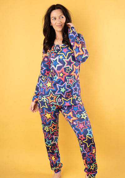 Ara Navy Starburst Print Pyjama Set