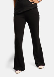 Arbor Black Full Leg Flare Trousers