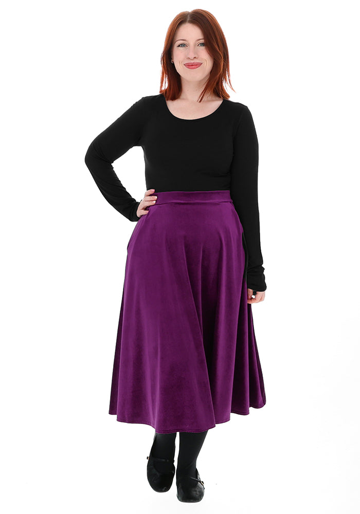 Arian Plum Swing Skirt