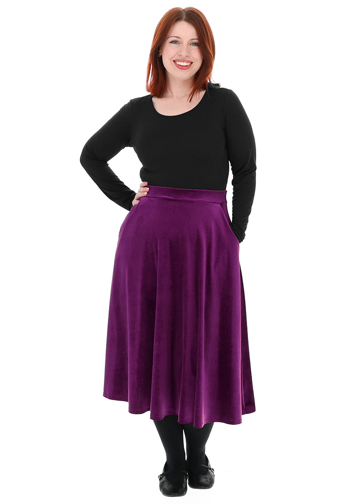 Arian Plum Swing Skirt