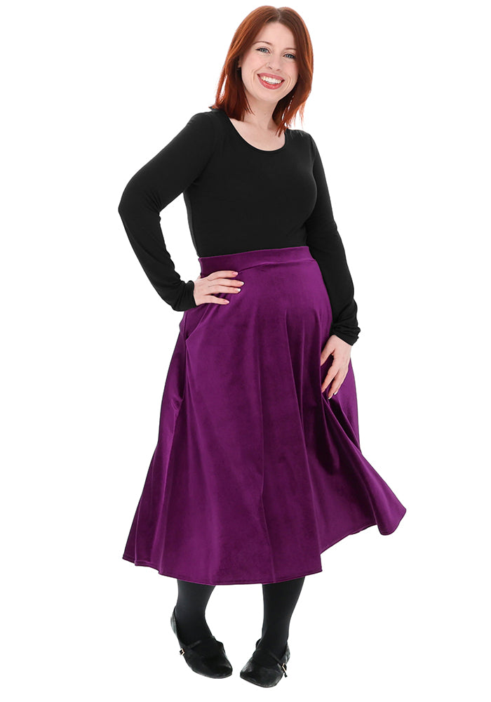 Arian Plum Swing Skirt