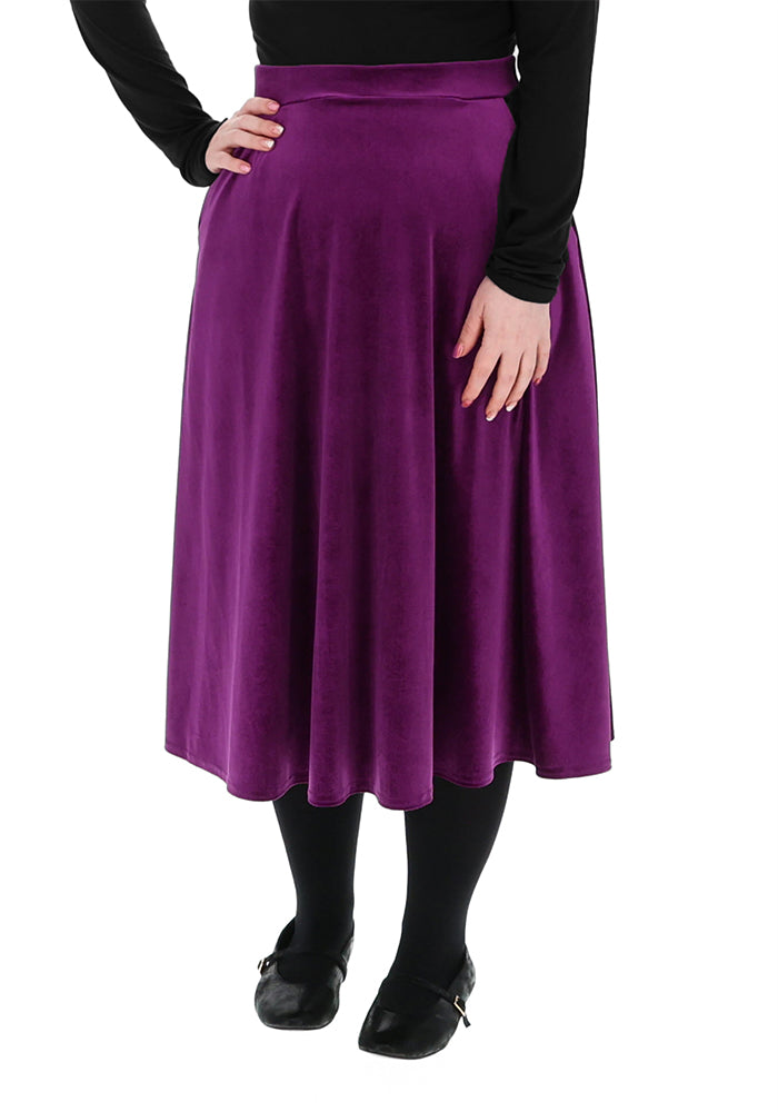 Arian Plum Swing Skirt