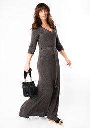 Arista Silver Sparkle Maxi Dress